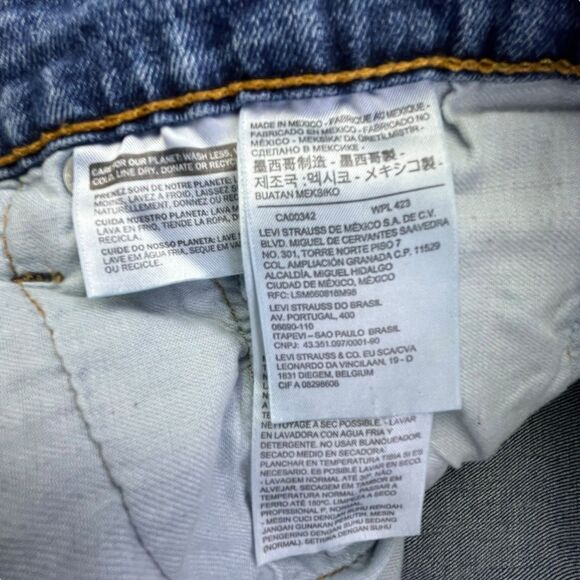 Levi's 505 Jeans Mens 36x32 Medium Wash Blue Denim Straight Leg Zip Fly Classic - Picture 8 of 12